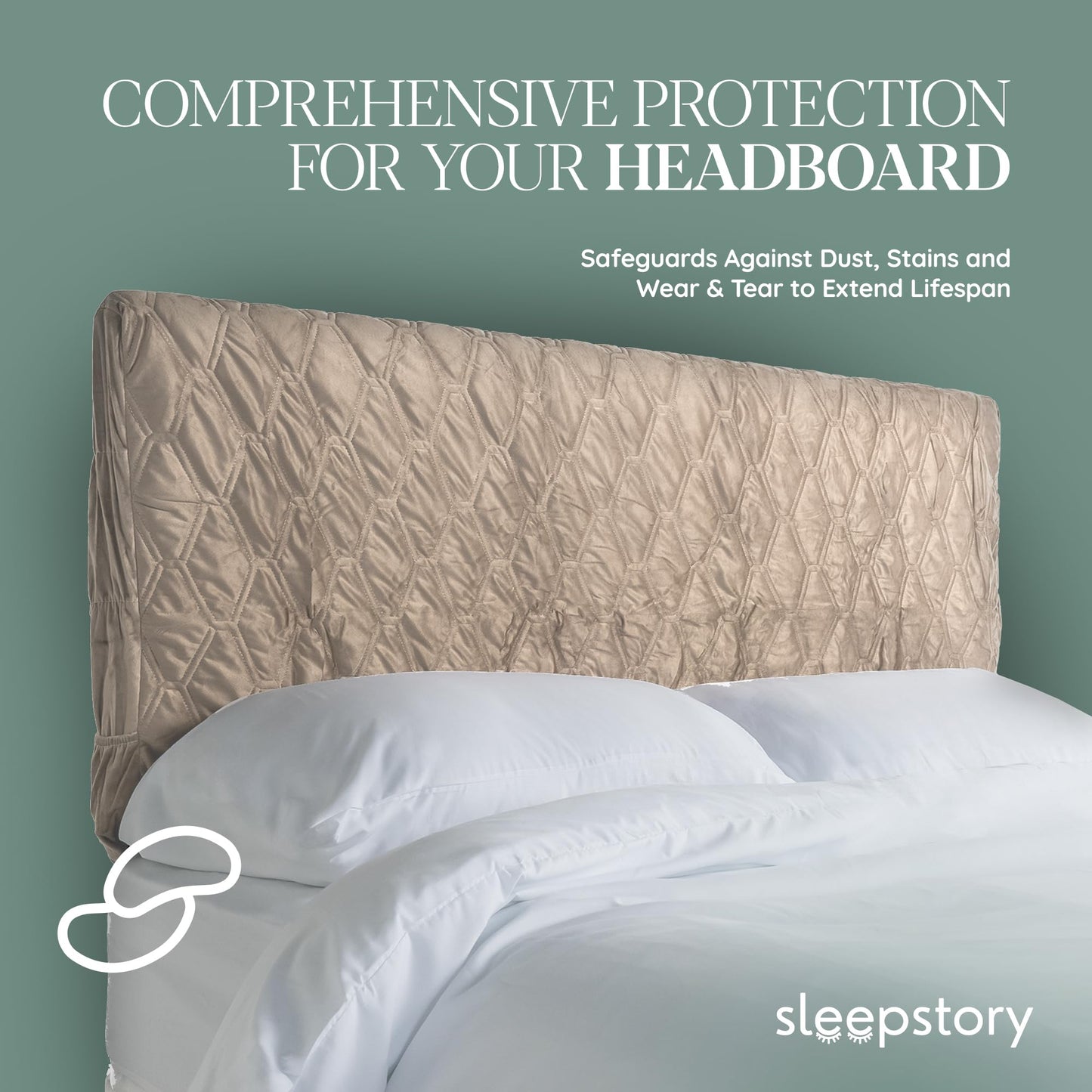 sleepstory Headboard Cover with Pockets