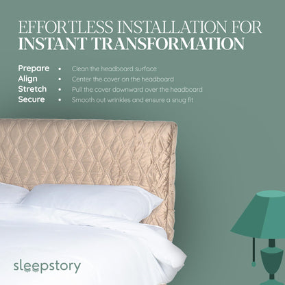 sleepstory Headboard Cover with Pockets